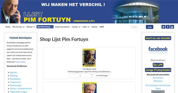Shop Lijst Pim Fortuyn